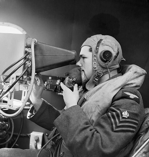 The radar operator of a No. 220 Squadron Boeing Fortress at Benbecula in the Hebrides, May 1943.